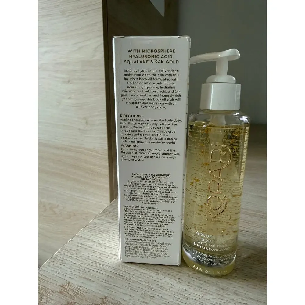 $42 Kopari Golden Aura Body Oil 24K Gold Hyaluronic Acid 3.3 oz